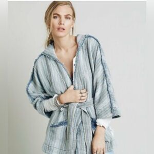 Free People Blue Striped Tunic